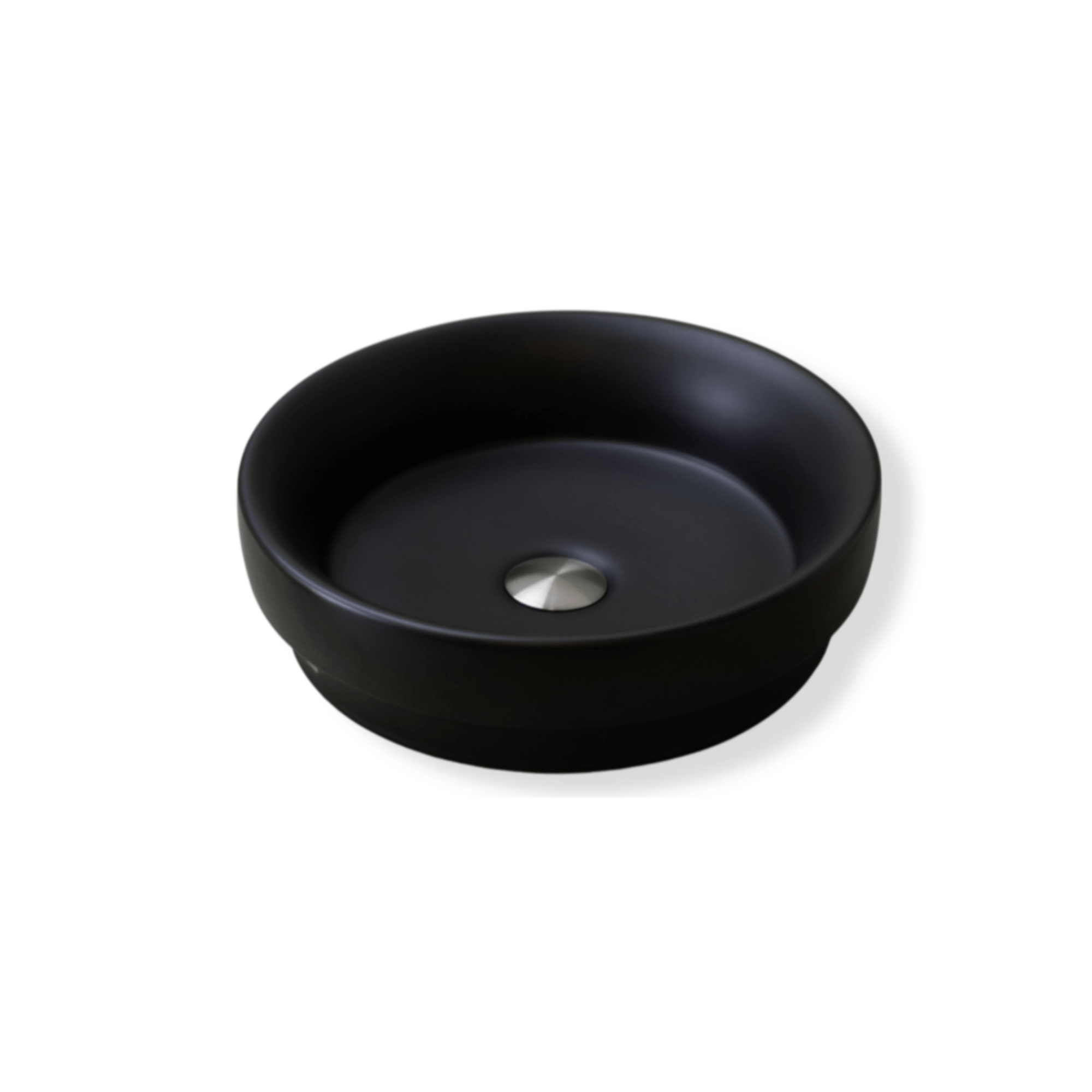 MELA - SELVA Matt Black Half Inset BasinBasins – available at Bathroom City Perth
