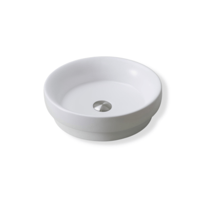 MELA SELVA matt white double half inset vanity basin option set for double vanity installations