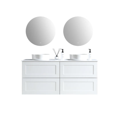 MELA - SHAKER 1500 Matt White Wall Hung Vanity with Drawers - Vanities - from our - MELA - supplier–available at Bathroom City Perth