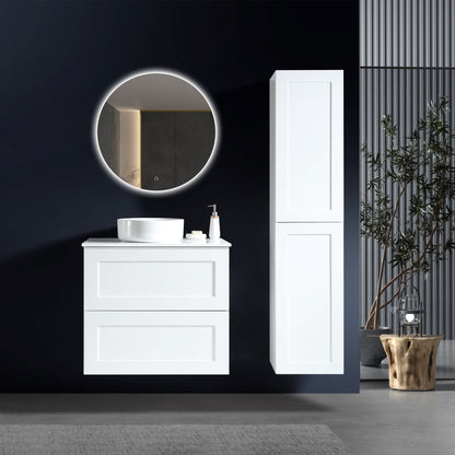 MELA - SHAKER 600 Matt White Wall Hung Vanity with DrawersVanitiesMELABathroom City from Mela – available at Bathroom City Perth