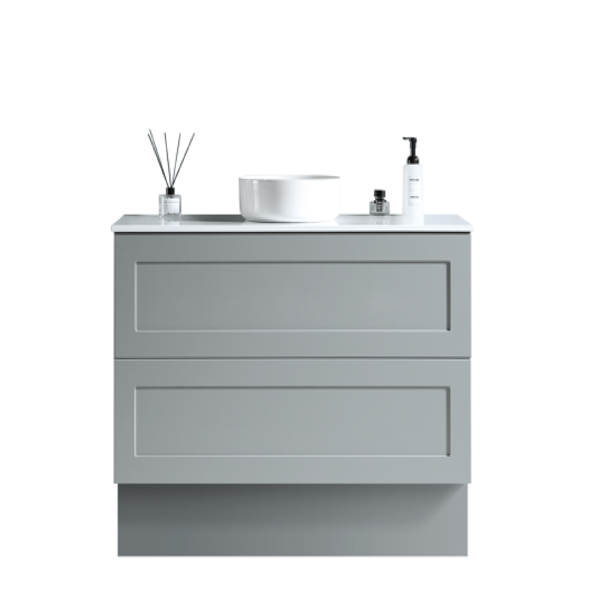 MELA - SHAKER 900 Matt Grey Wall Hung Vanity with DrawersVanitiesMELABathroom City from Mela – available at Bathroom City Perth