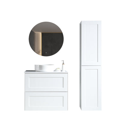 MELA - SHAKER 900 Matt White Wall Hung Vanity with DrawersVanities – available at Bathroom City Perth