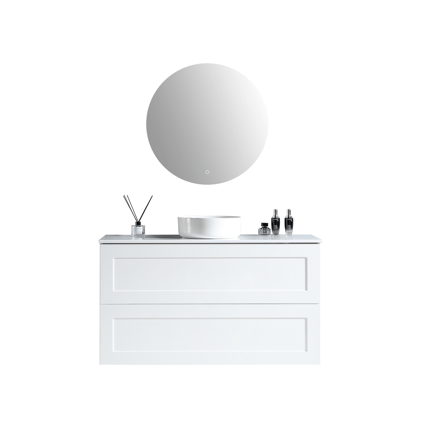 MELA - SHAKER 900 Matt White Wall Hung Vanity with Drawers - Vanities - from our - MELA - supplier–available at Bathroom City Perth