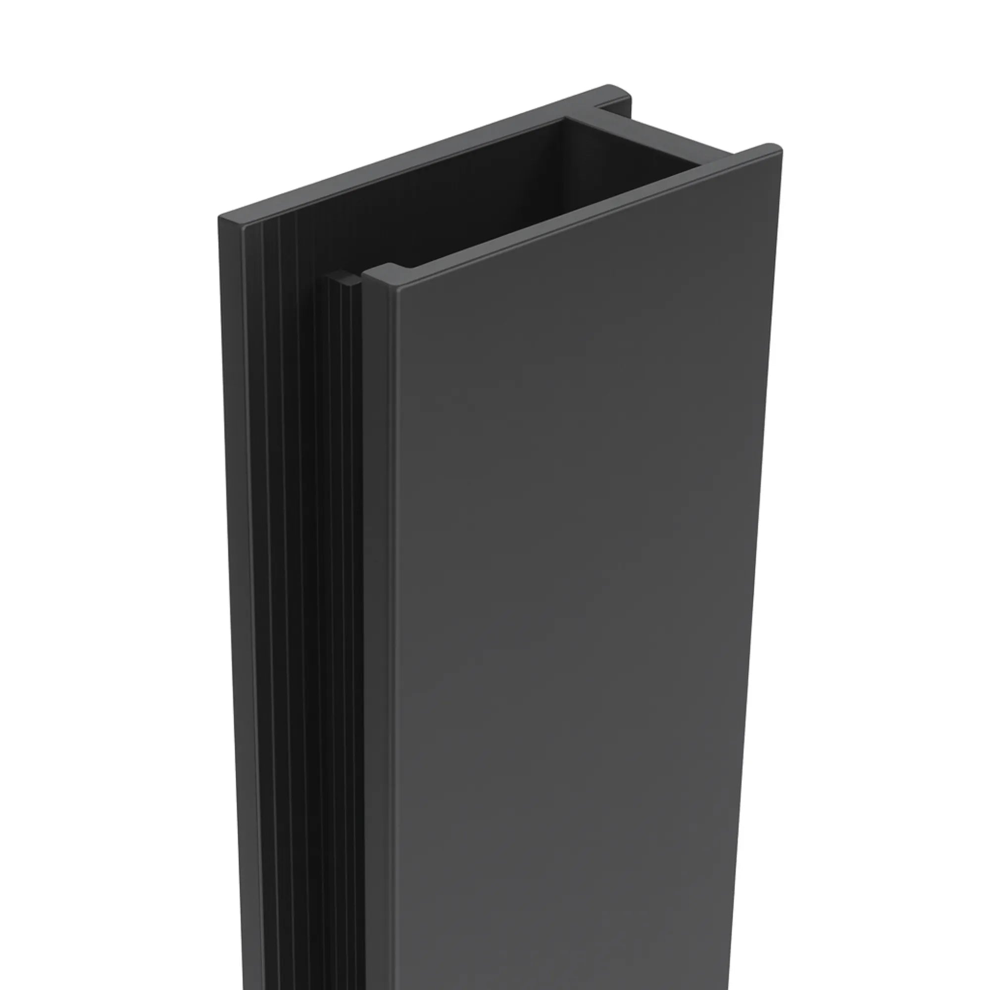 MELA - Shower Screen U Channel Gun Metal-Shower Screen Hardware-from our-MELA-supplier–available at Bathroom City Perth