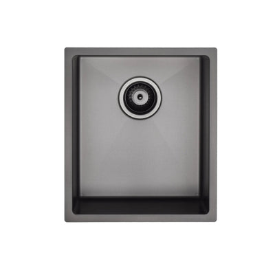 MELA - TRITON 380S Stainless Steel Sink Black-Sink-from our-MELA-supplier–available at Bathroom City Perth