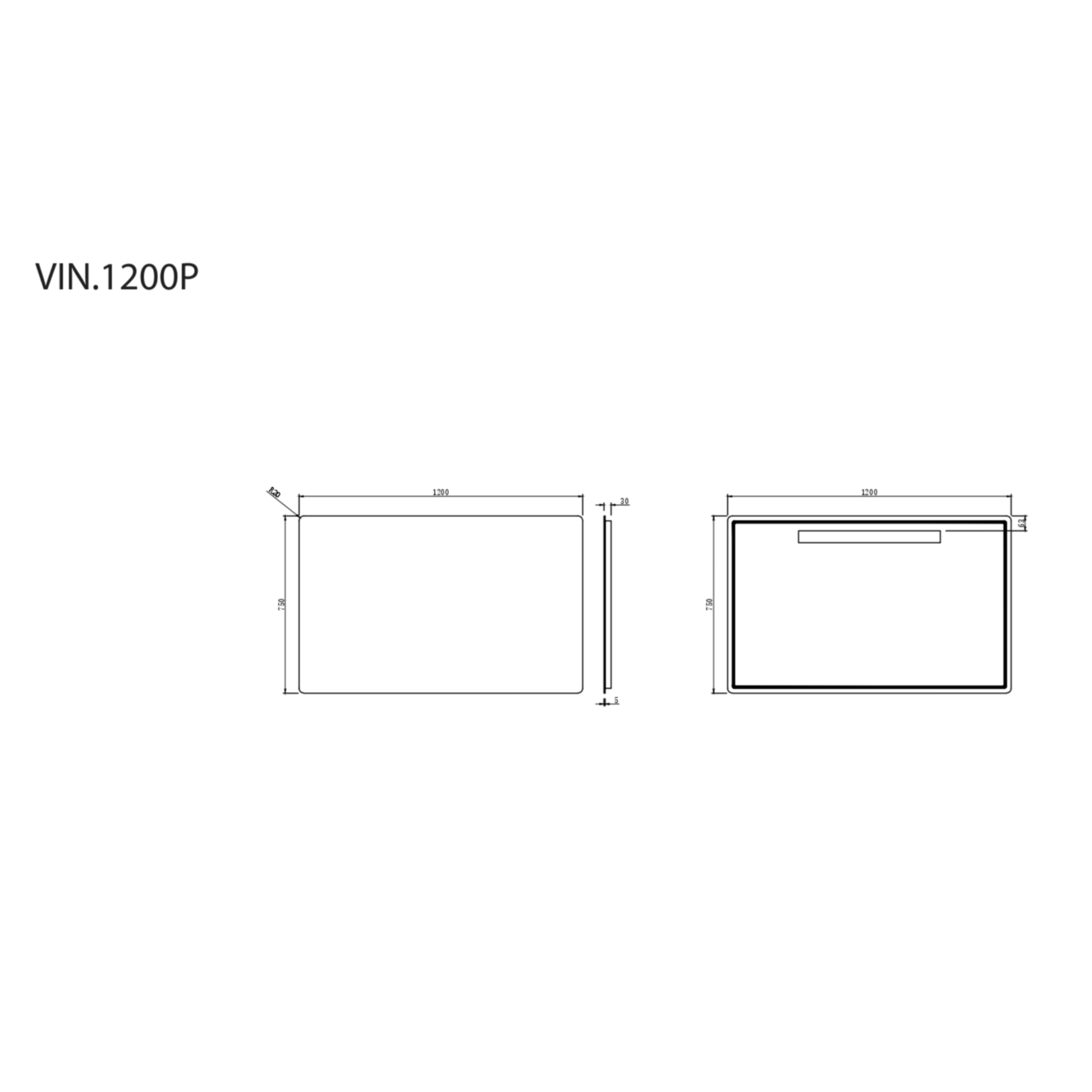 MELA - VINA 1200 Plain Mirror Polished EdgeMirror – available at Bathroom City Perth