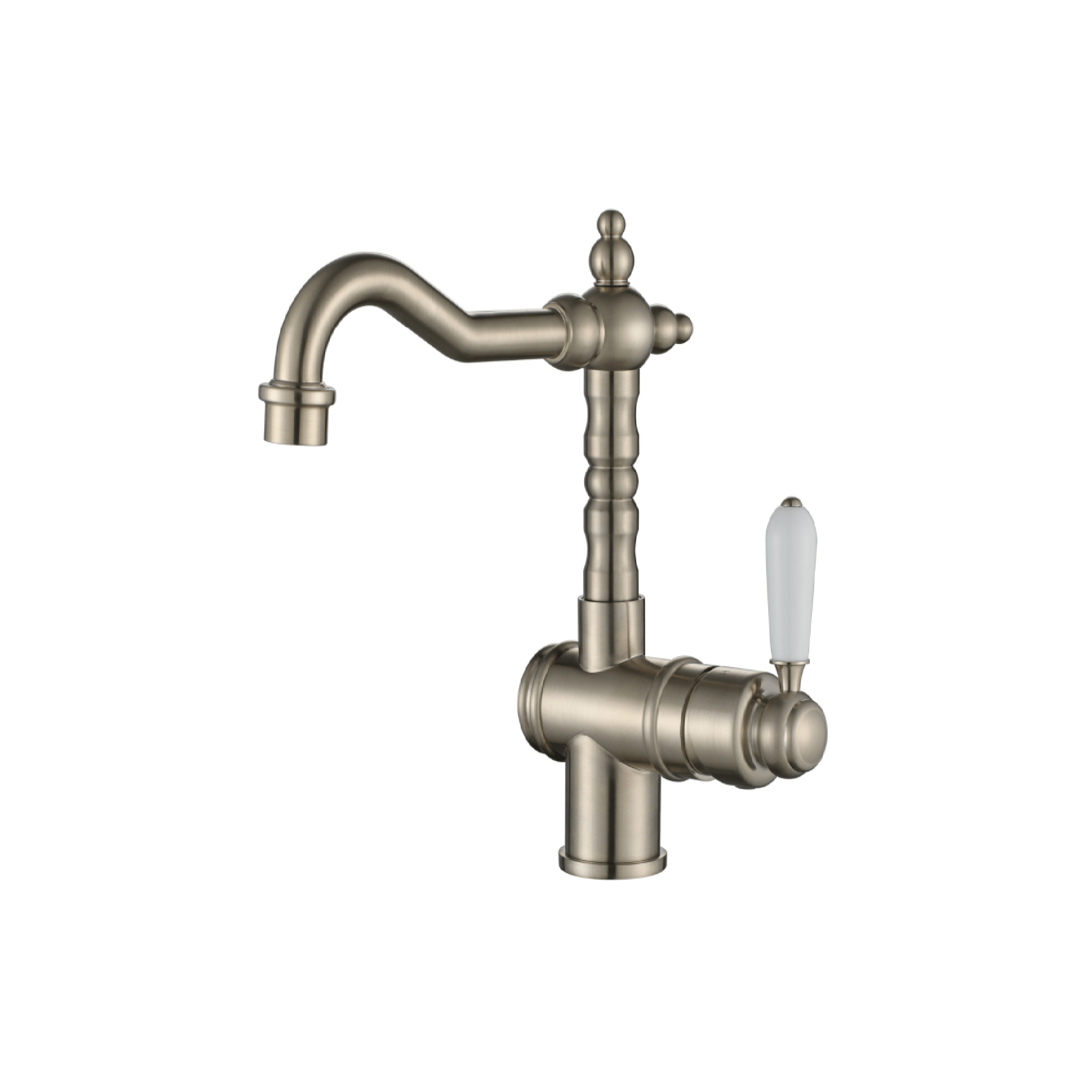 MODERN NATIONAL - BORDEAUX High Rise Basin Mixer Brushed NickelTapware – available at Bathroom City Perth