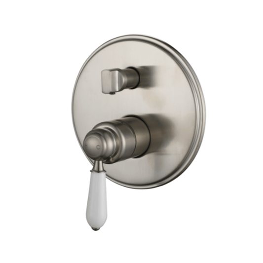 MODERN NATIONAL - BORDEAUX Shower Mixer with Diverter Brushed NickelTapware – available at Bathroom City Perth