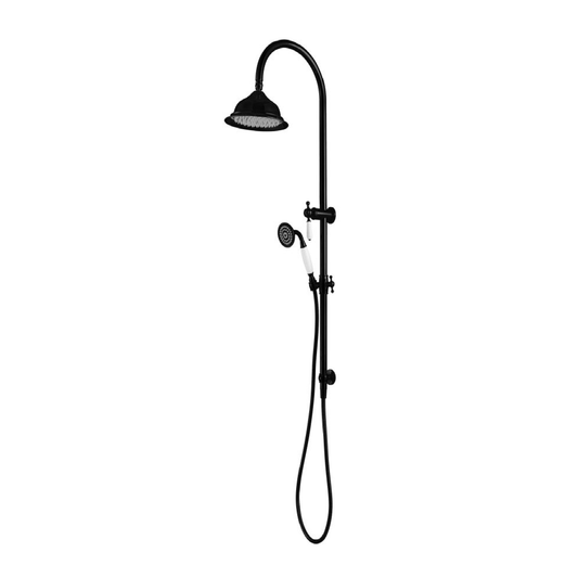 MODERN NATIONAL - BORDEAUX Twin Combo Shower Set with Rail Black - Tapware - from our - Modern National - supplier–available at Bathroom City Perth