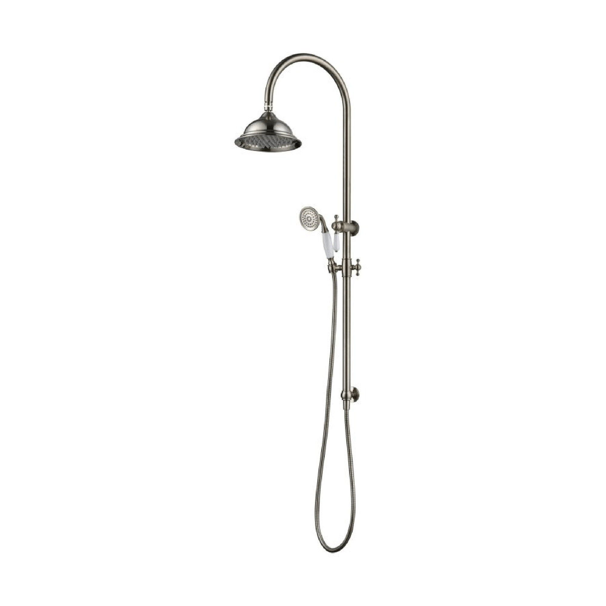 MODERN NATIONAL - BORDEAUX Twin Combo Shower Set with Rail Brushed Nickel - Tapware - from our - Modern National - supplier–available at Bathroom City Perth