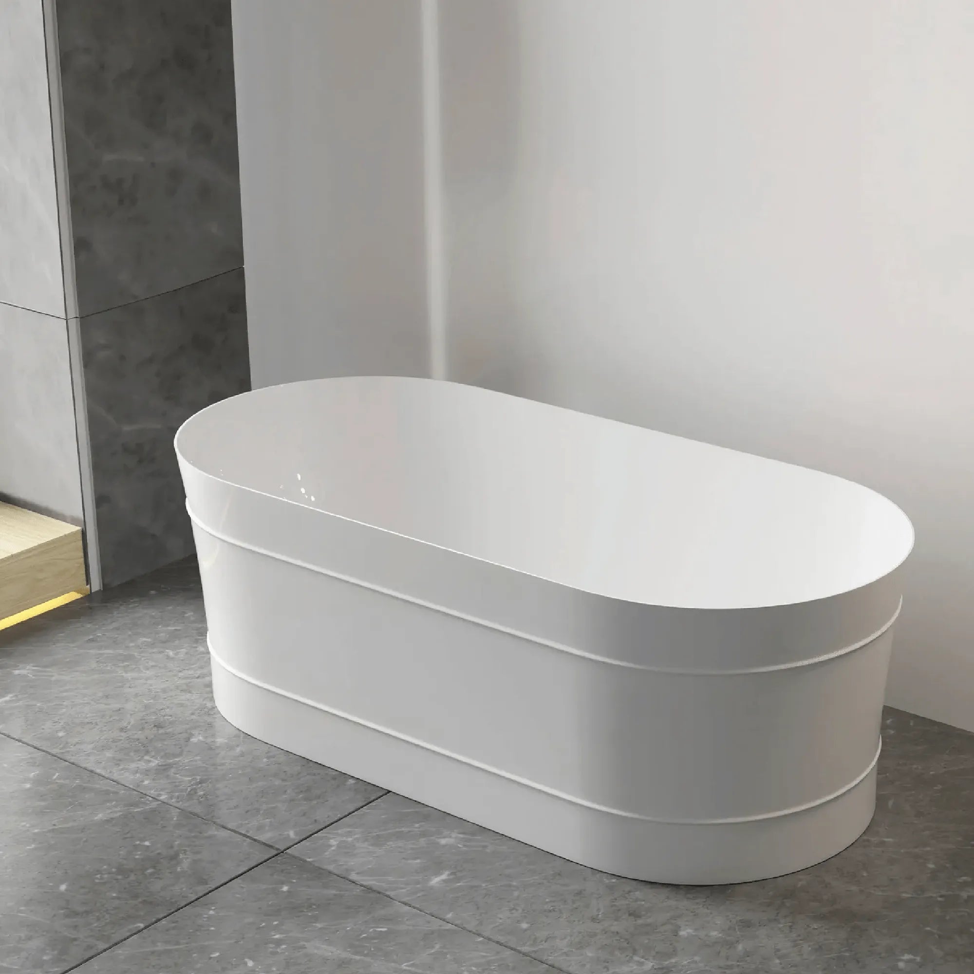 OTTI - Attica Bondi 1500 Gloss White Bath-Baths-from our-Otti-supplier–available at Bathroom City Perth