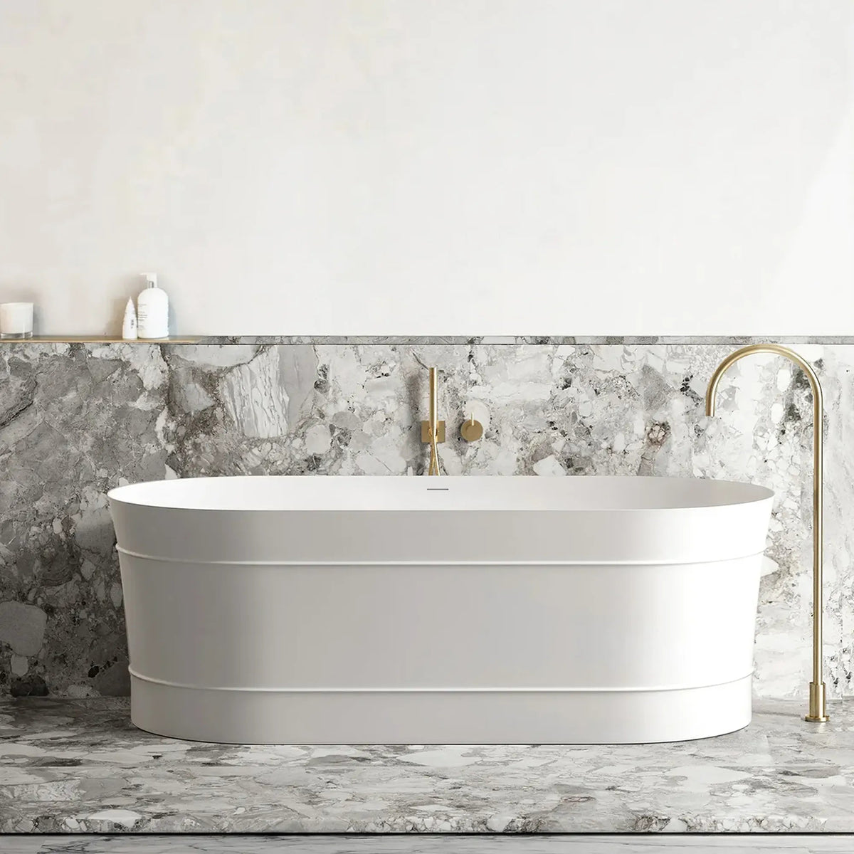 OTTI - Attica Bondi 1700 Gloss White Bath with Overflow-Baths-from our-Otti-supplier–available at Bathroom City Perth
