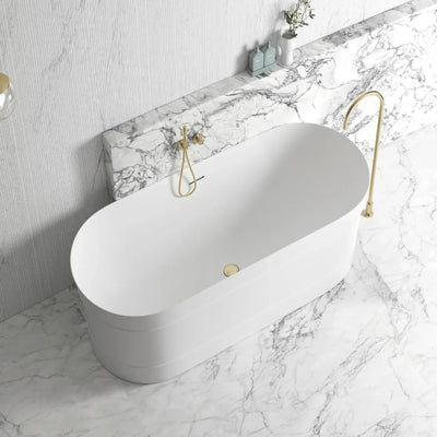 OTTI - Attica Bondi 1700 Matt White Bath with Overflow-Baths-from our-Otti-supplier–available at Bathroom City Perth