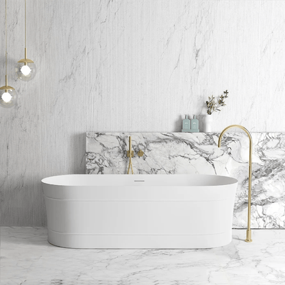 OTTI - Attica Bondi 1700 Matt White Bath with Overflow - Baths - from our - Otti - supplier–available at Bathroom City Perth
