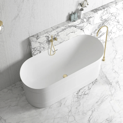 OTTI - Attica Bondi 1700 Matt White Bath with Overflow - Baths - from our - Otti - supplier–available at Bathroom City Perth