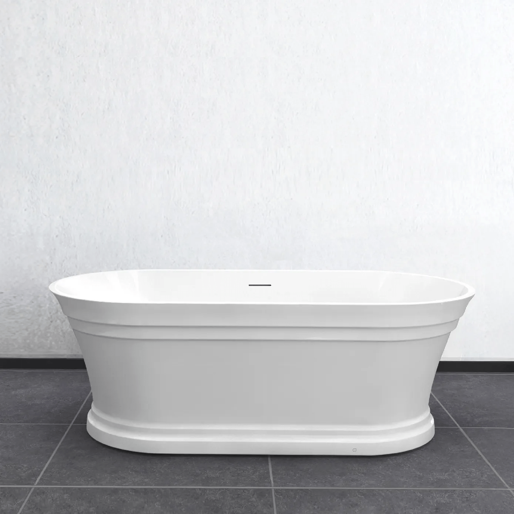 OTTI - Attica Hampton 1700 Gloss White Bathtub with Overflow - Baths - from our - Otti - supplier–available at Bathroom City Perth