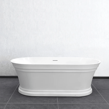 OTTI - Attica Hampton 1700 Gloss White Bathtub with Overflow - Baths - from our - Otti - supplier–available at Bathroom City Perth