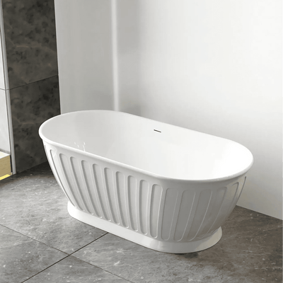 OTTI - Attica Kensington 1500 Gloss White Bath with Overflow-Baths-from our-Otti-supplier–available at Bathroom City Perth