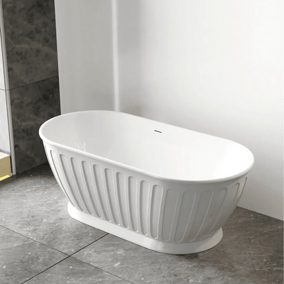 OTTI - Attica Kensington 1500 Gloss White Bath with Overflow-Baths-from our-Otti-supplier–available at Bathroom City Perth