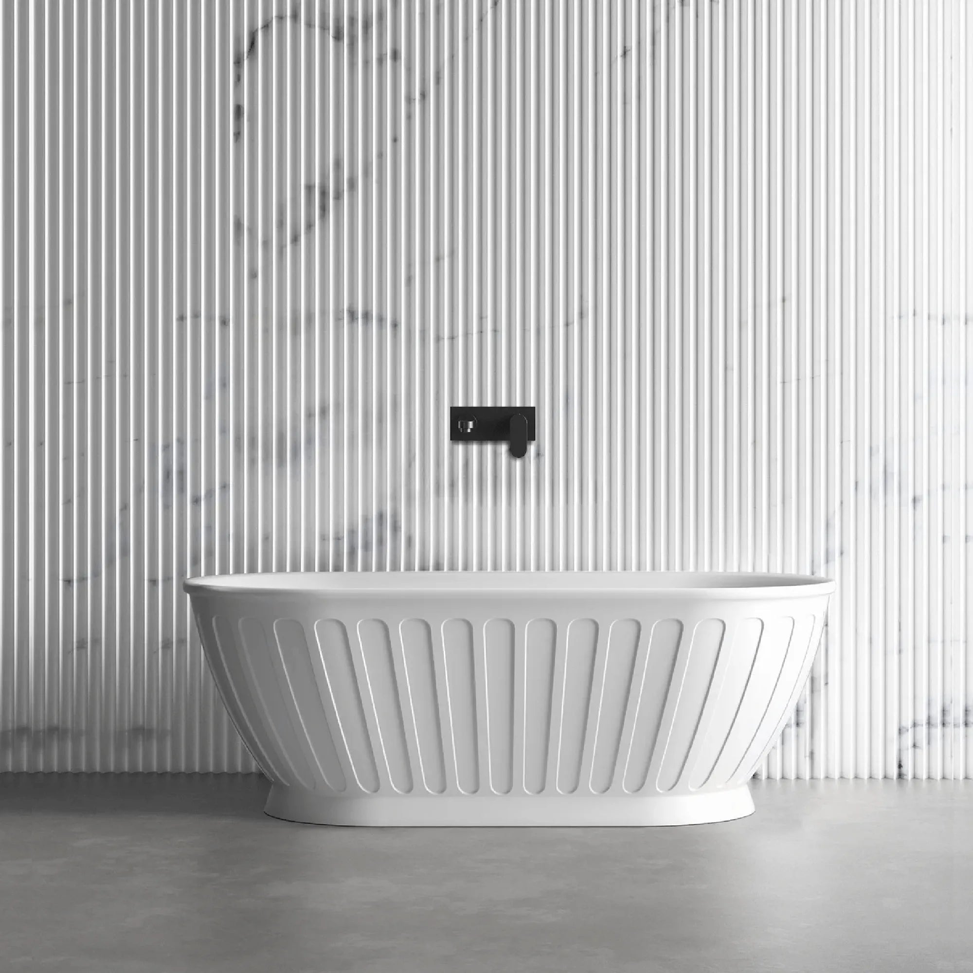 OTTI - Attica Kensington 1500 Matt White Bath-Baths-from our-Otti-supplier–available at Bathroom City Perth