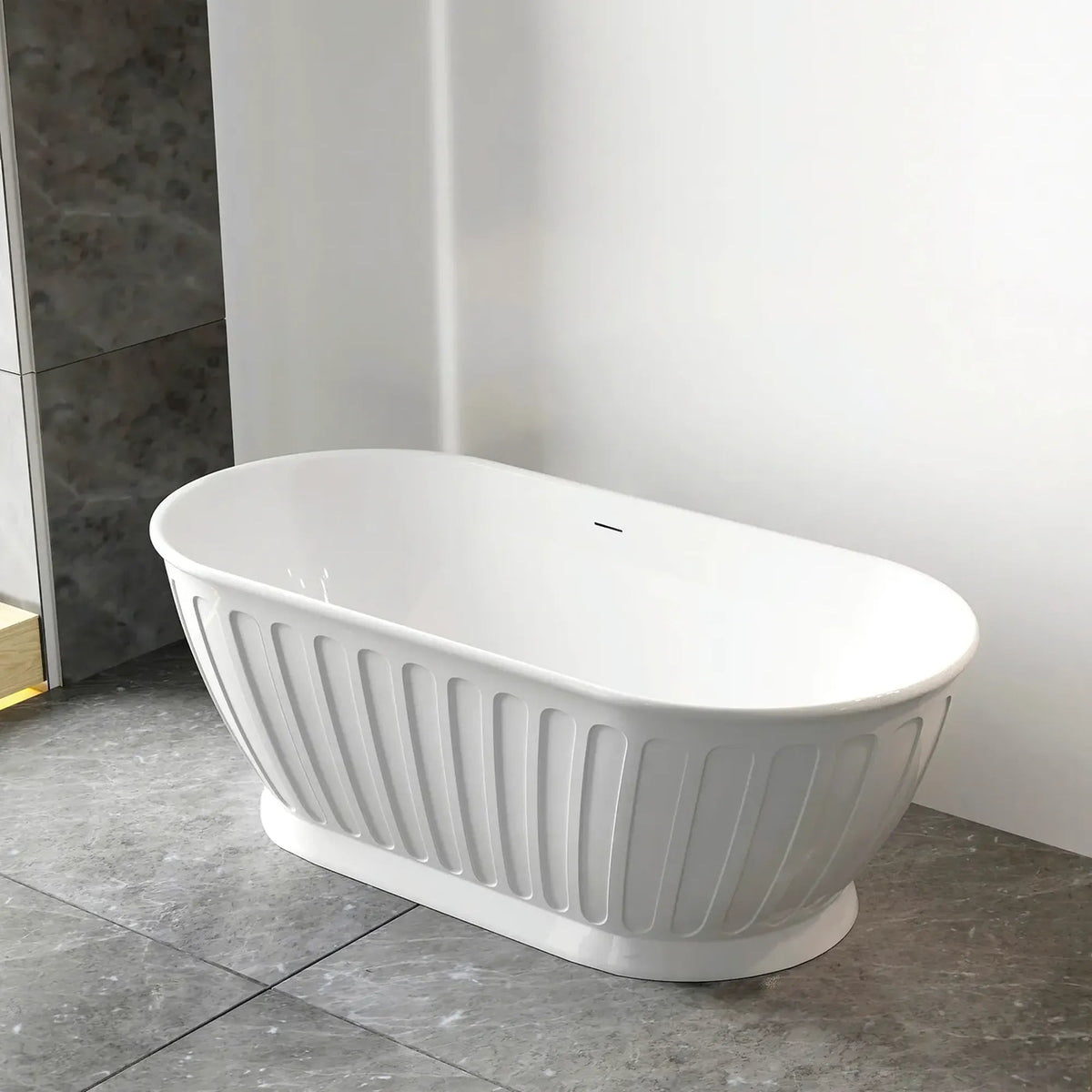OTTI - Attica Kensington 1700 Gloss White Bath with Overflow-Baths-from our-Otti-supplier–available at Bathroom City Perth
