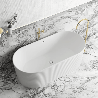 OTTI - Attica Noosa 1500 Matt White Bath with Overflow-Baths-from our-Otti-supplier–available at Bathroom City Perth