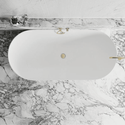 OTTI - Attica Noosa 1500 Matt White Bath with Overflow-Baths-from our-Otti-supplier–available at Bathroom City Perth