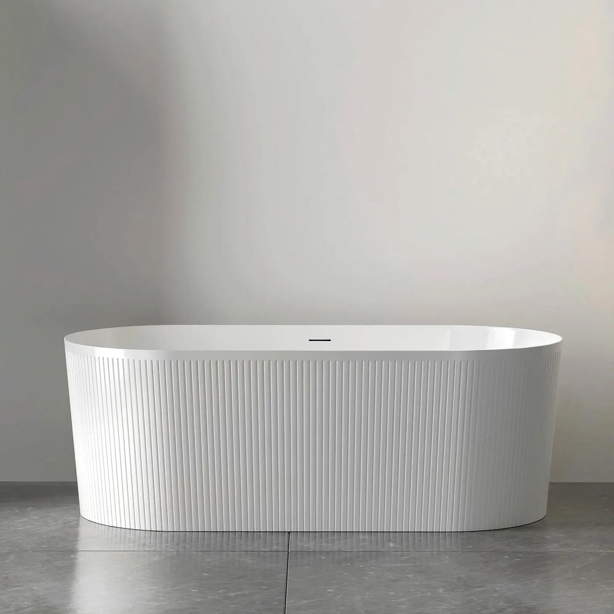 OTTI - Attica Noosa 1700 Gloss White Bath with Overflow-Baths-from our-Otti-supplier–available at Bathroom City Perth