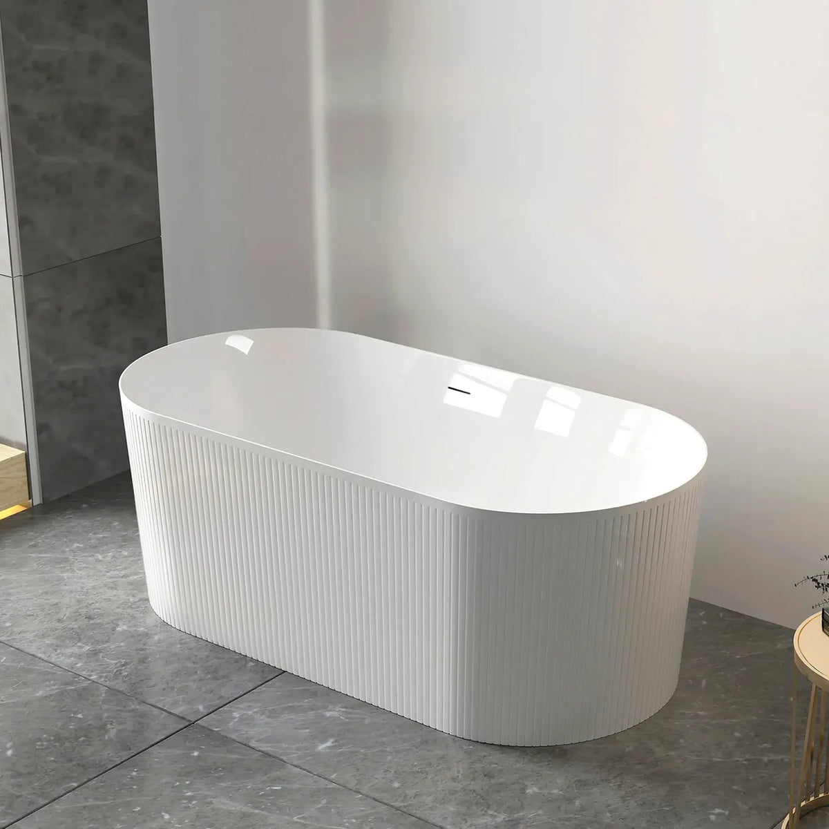 OTTI - Attica Noosa 1700 Gloss White Bath with Overflow-Baths-from our-Otti-supplier–available at Bathroom City Perth