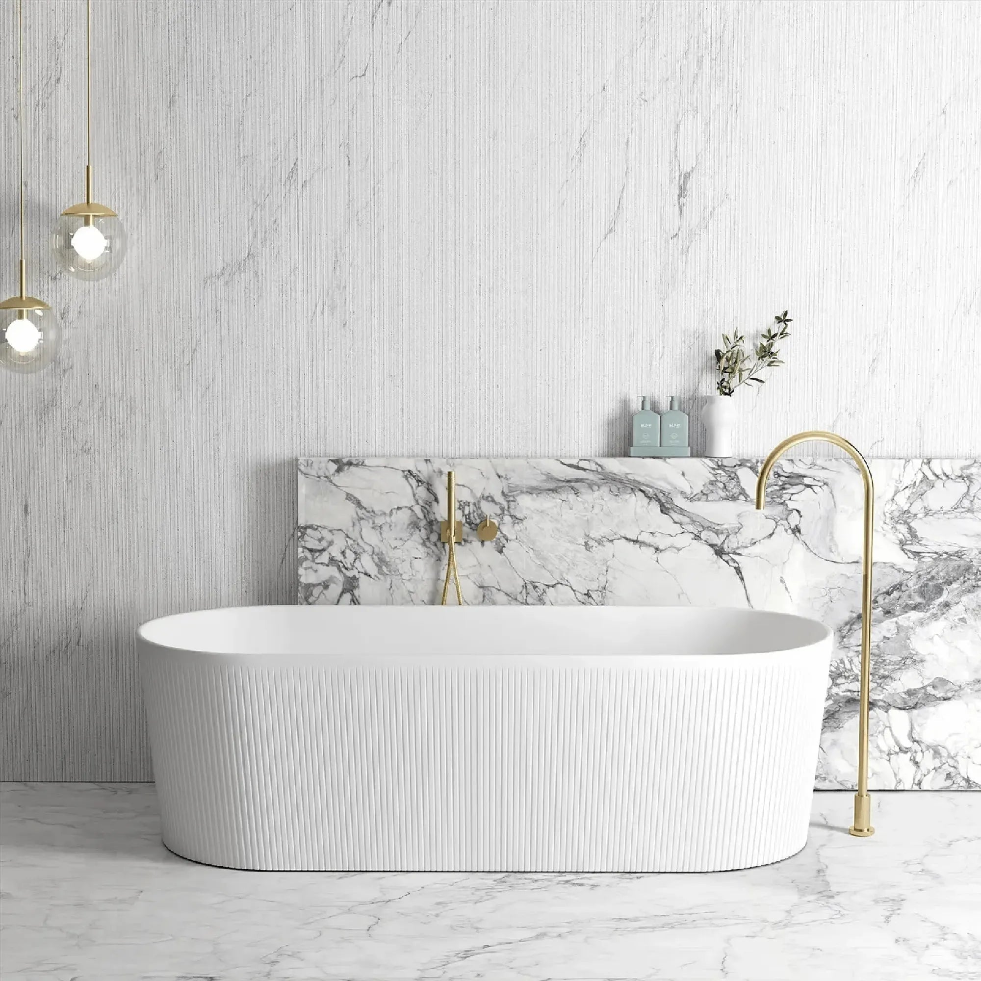 OTTI - Attica Noosa 1700 Matt White Bath-Baths-from our-Otti-supplier–available at Bathroom City Perth