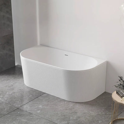 OTTI - Attica Noosa 1700 Matt White BTW Multi-fit Bath with Overflow-Baths-from our-Otti-supplier–available at Bathroom City Perth