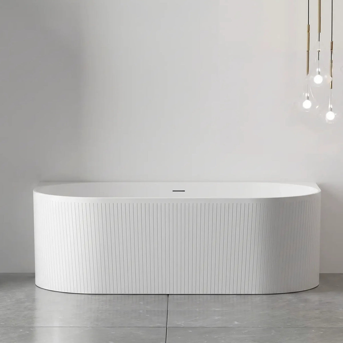 OTTI - Attica Noosa 1700 Matt White BTW Multi-fit Bath with Overflow-Baths-from our-Otti-supplier–available at Bathroom City Perth
