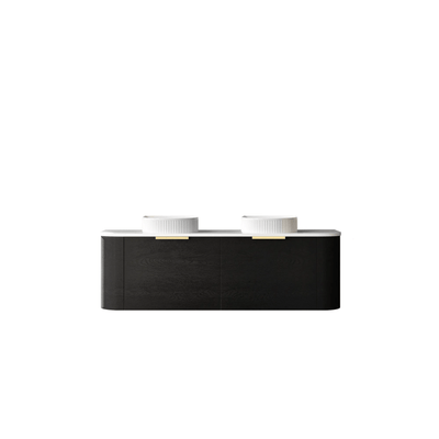 OTTI - Bondi 1500mm Black Oak Wall Hung Curve Vanity - Vanities - from our - Otti - supplier–available at Bathroom City Perth