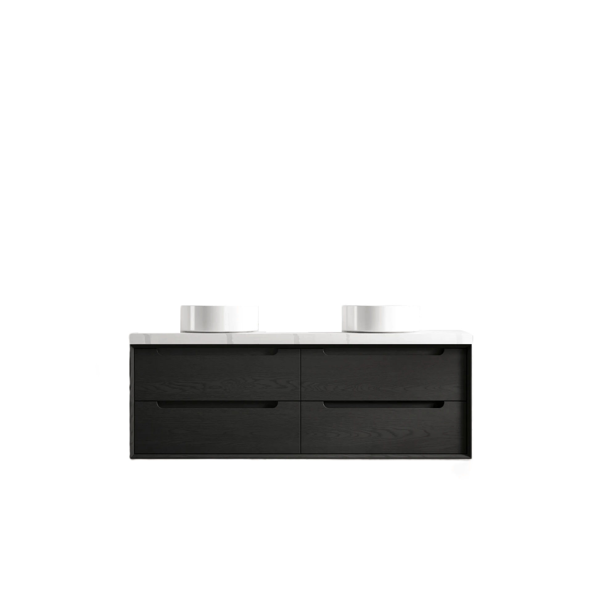 OTTI - Byron 1500mm Black Oak Wall Hung Vanity - Vanities - from our - Otti - supplier–available at Bathroom City Perth