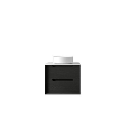 OTTI - Byron 600mm Black Oak Wall Hung Vanity - Vanities - from our - Otti - supplier–available at Bathroom City Perth