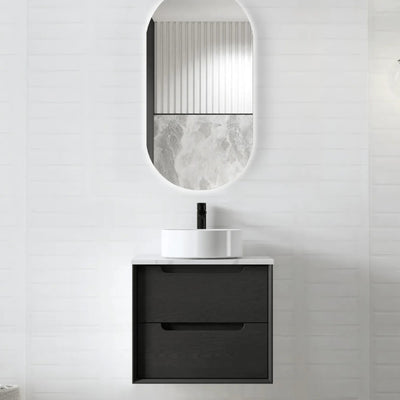 OTTI - Byron 600mm Black Oak Wall Hung Vanity-Vanities-from our-Otti-supplier–available at Bathroom City Perth