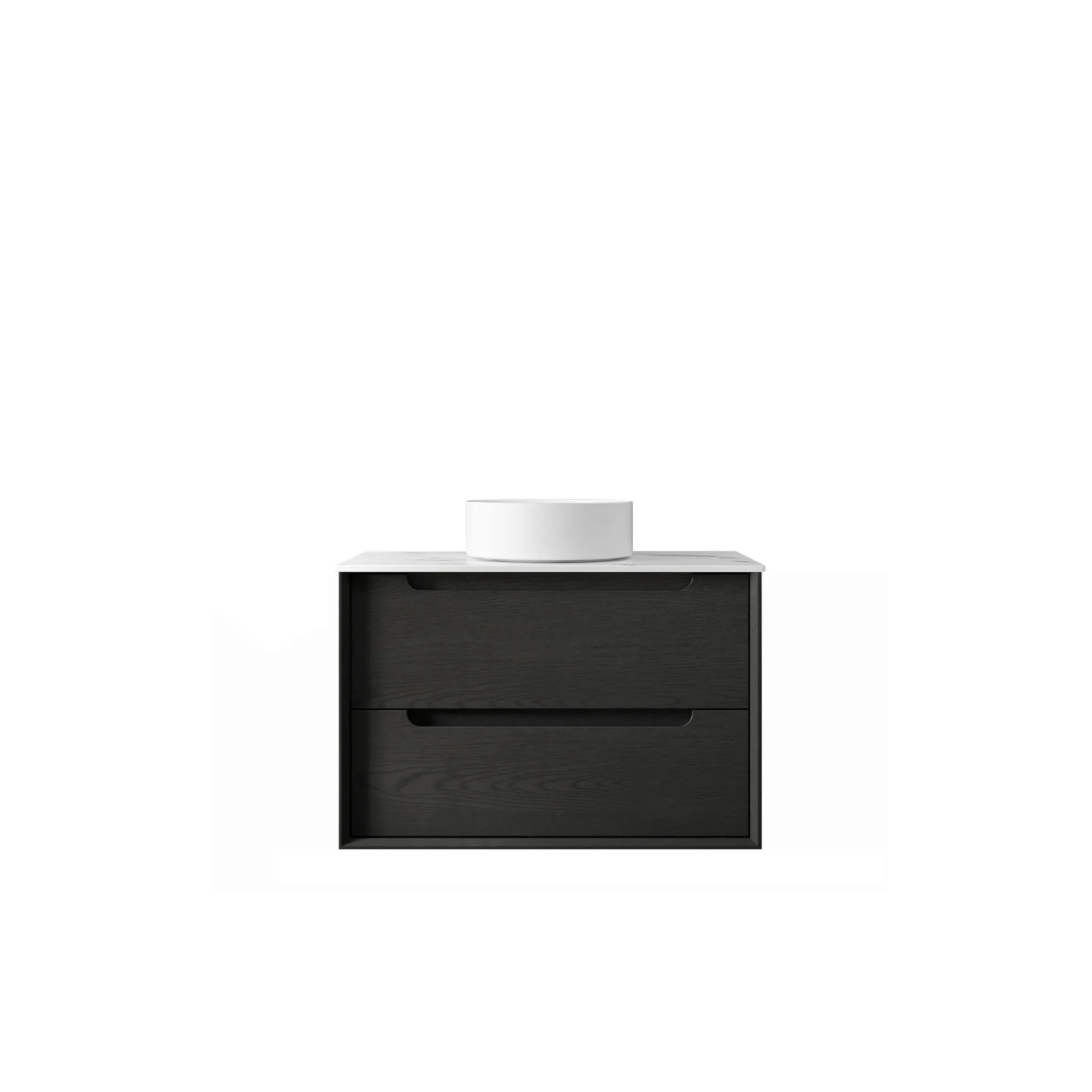 OTTI - Byron 750mm Black Oak Wall Hung Vanity - Vanities - from our - Otti - supplier–available at Bathroom City Perth