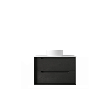 OTTI - Byron 750mm Black Oak Wall Hung Vanity - Vanities - from our - Otti - supplier–available at Bathroom City Perth