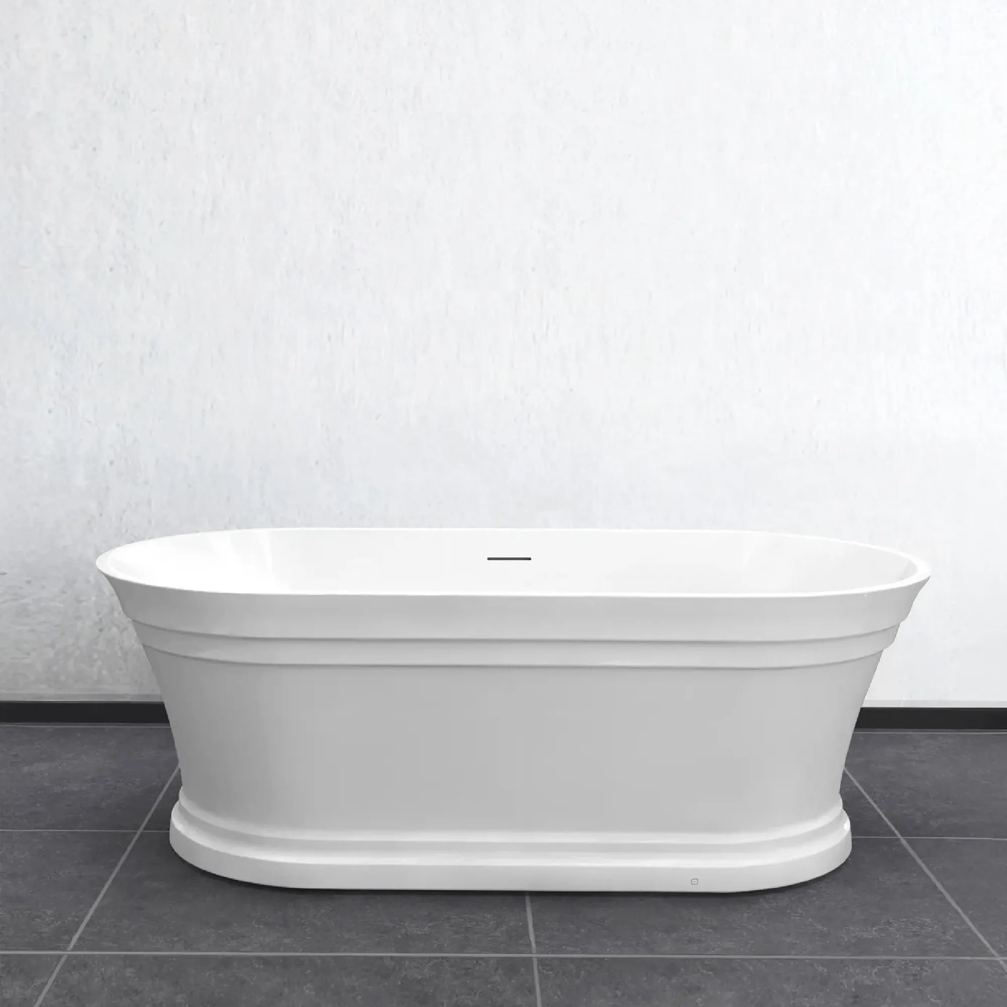 OTTI - Hampton 1700 Gloss White Bathtub with Overflow-Baths-from our-Otti-supplier–available at Bathroom City Perth