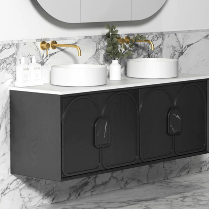 OTTI - Laguna 1500mm Black American Oak Wall Hung Vanity - Vanities - from our - Otti - supplier–available at Bathroom City Perth