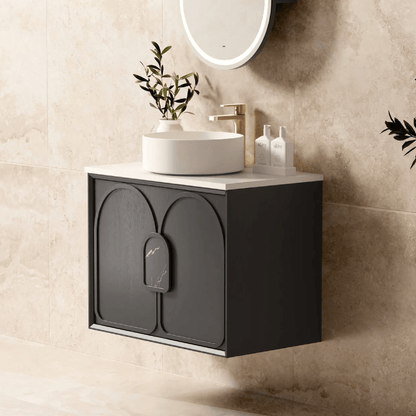 OTTI - Laguna 750mm Black American Oak Wall Hung Vanity - Vanities - from our - Otti - supplier–available at Bathroom City Perth