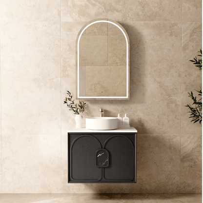 OTTI - Laguna 750mm Black American Oak Wall Hung Vanity - Vanities - from our - Otti - supplier–available at Bathroom City Perth