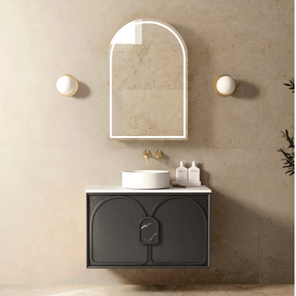 OTTI - Laguna 900mm Black American Oak Wall Hung Vanity - Vanities - from our - Otti - supplier–available at Bathroom City Perth