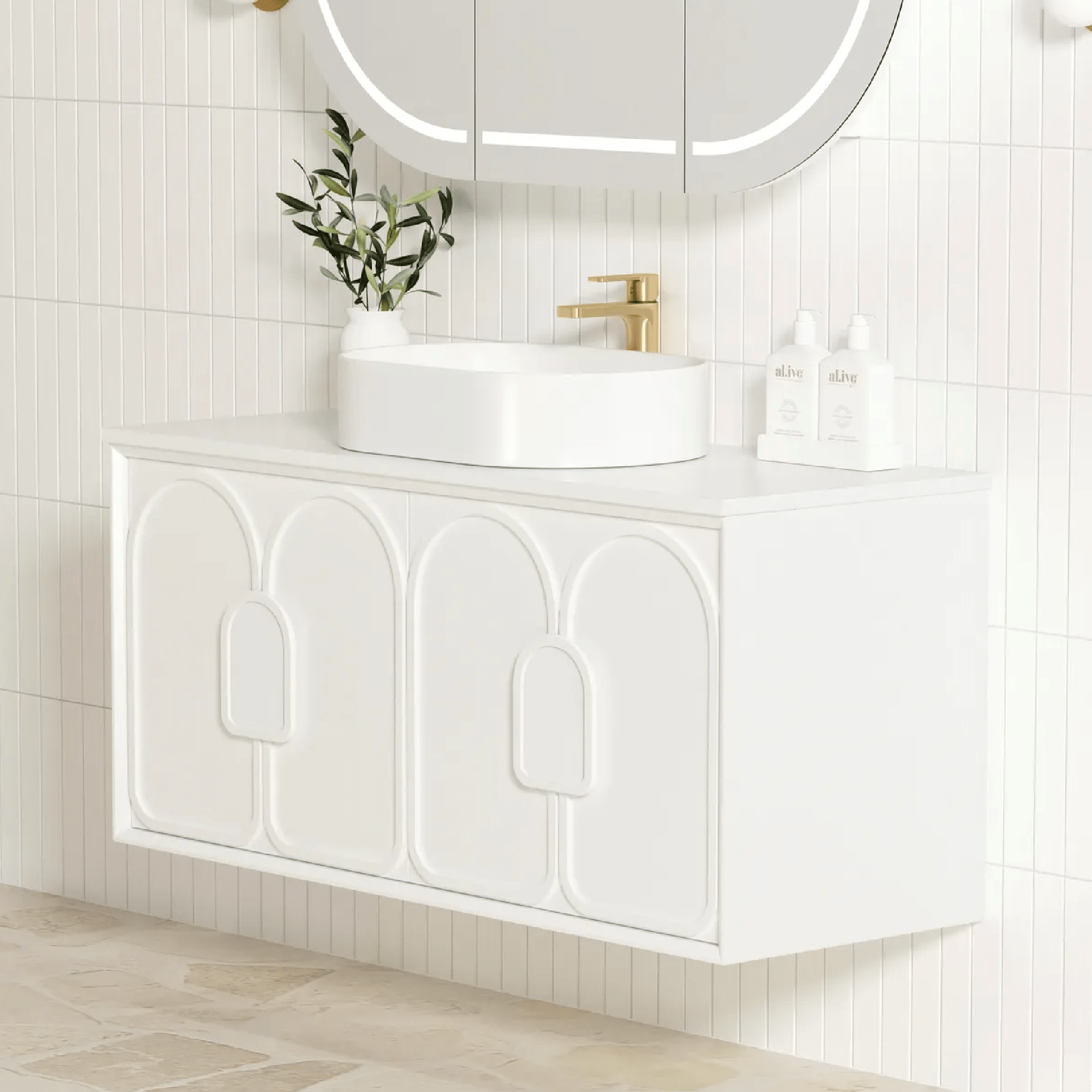 OTTI - Laguna Mark II 1200mm Matt White Wall Hung Vanity - Vanities - from our - Otti - supplier–available at Bathroom City Perth