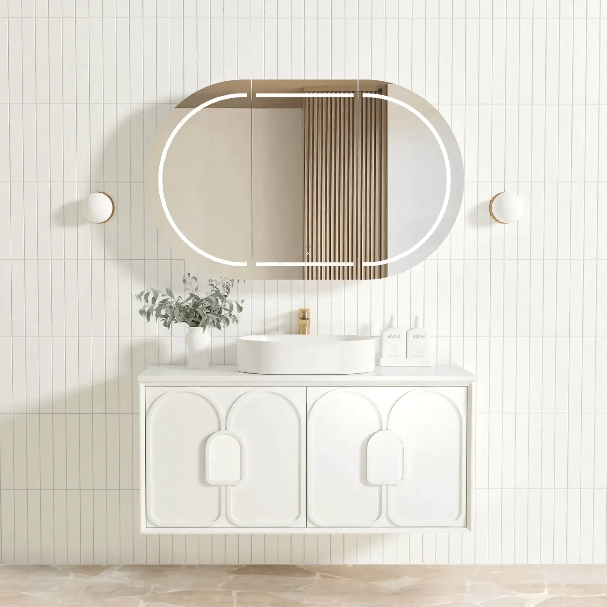 OTTI - Laguna Mark II 1200mm Matt White Wall Hung Vanity-Vanities-from our-Otti-supplier–available at Bathroom City Perth