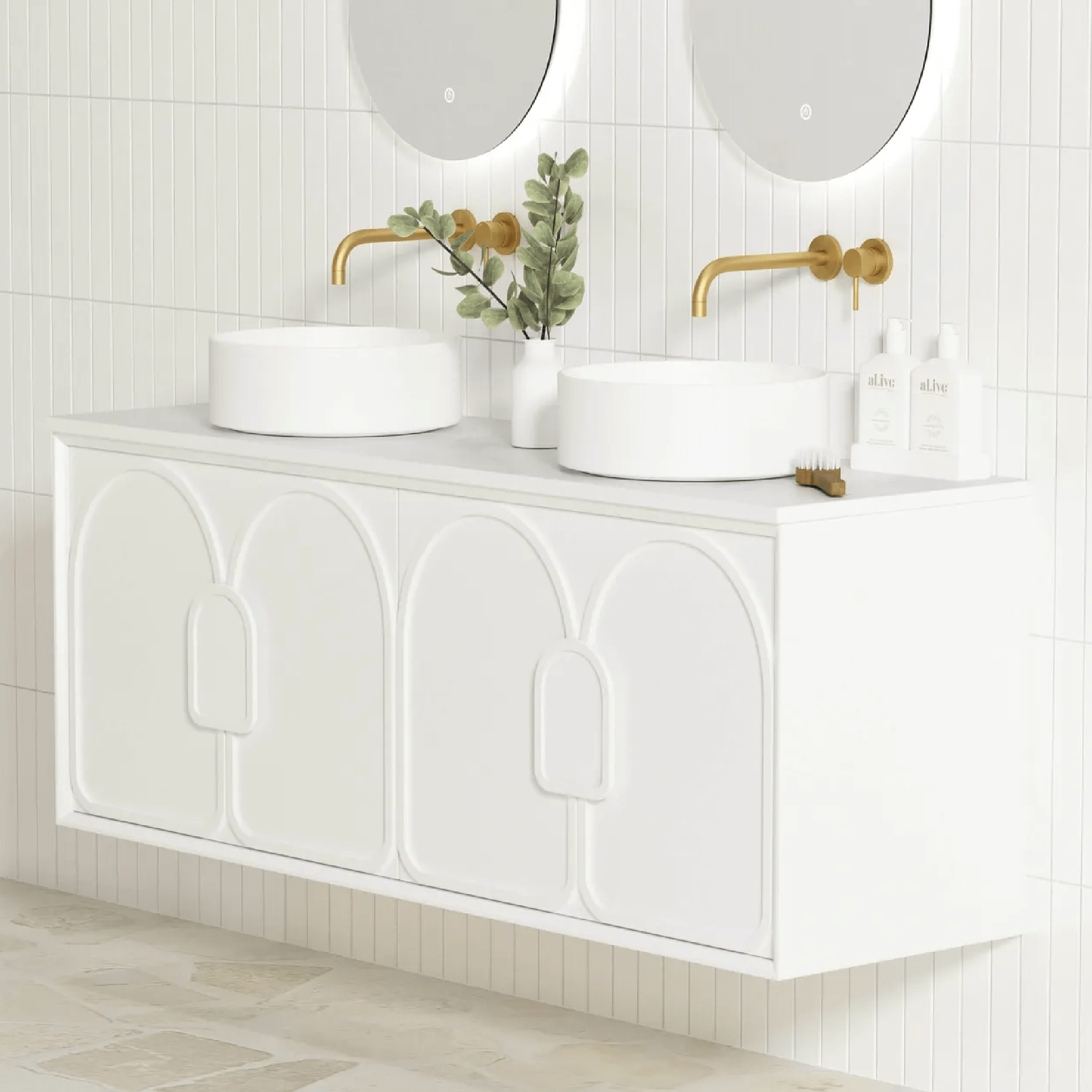 OTTI - Laguna Mark II 1500mm Matt White Wall Hung Vanity - Vanities - from our - Otti - supplier–available at Bathroom City Perth