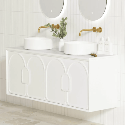 OTTI - Laguna Mark II 1500mm Matt White Wall Hung Vanity - Vanities - from our - Otti - supplier–available at Bathroom City Perth