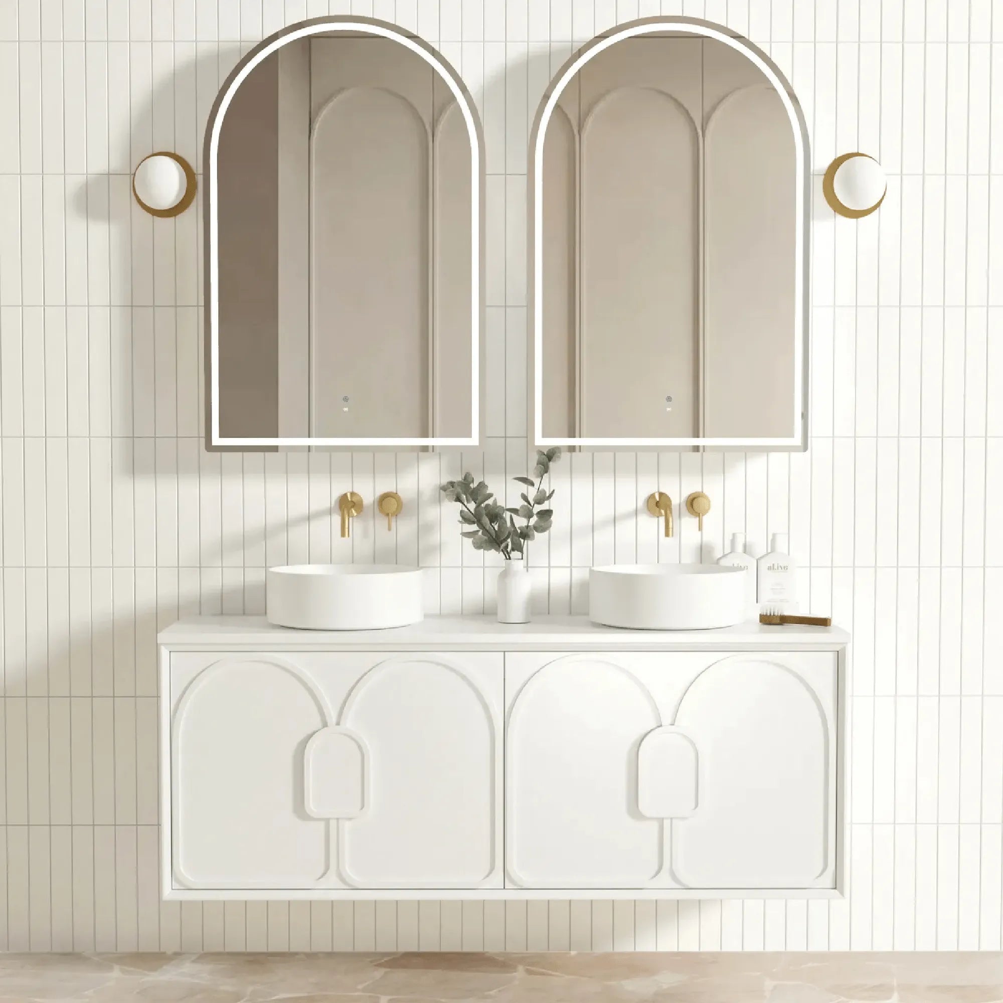OTTI - Laguna Mark II 1500mm Matt White Wall Hung Vanity-Vanities-from our-Otti-supplier–available at Bathroom City Perth