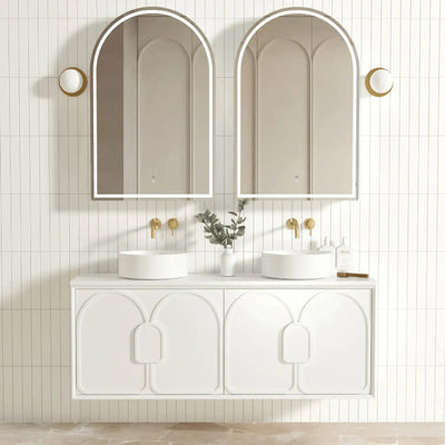 OTTI - Laguna Mark II 1500mm Matt White Wall Hung Vanity-Vanities-from our-Otti-supplier–available at Bathroom City Perth