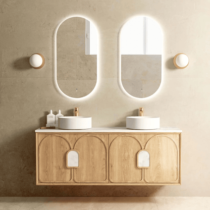 OTTI - Laguna Mark II 1500mm Woodland Oak Wall Hung Vanity - Vanities - from our - Otti - supplier–available at Bathroom City Perth